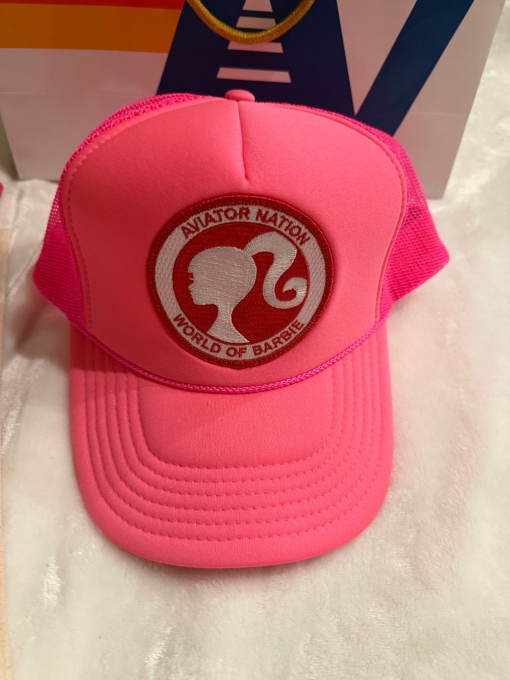 New with tag RARE Aviator Nation Hat  "World of Barbie" + Tote bag